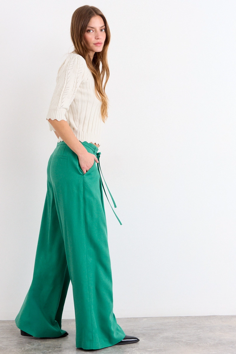 PANTALON LISO VERDE MUJER IO - 5