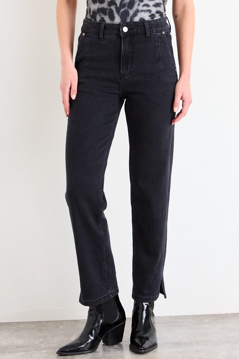 JEANS LISO NEGRO MUJER IO - 2