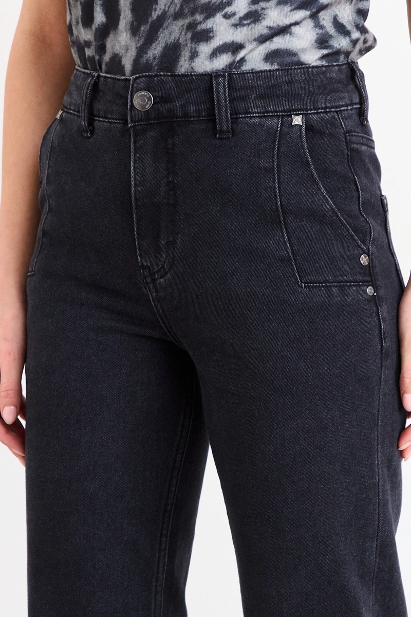 JEANS LISO NEGRO MUJER IO - 3