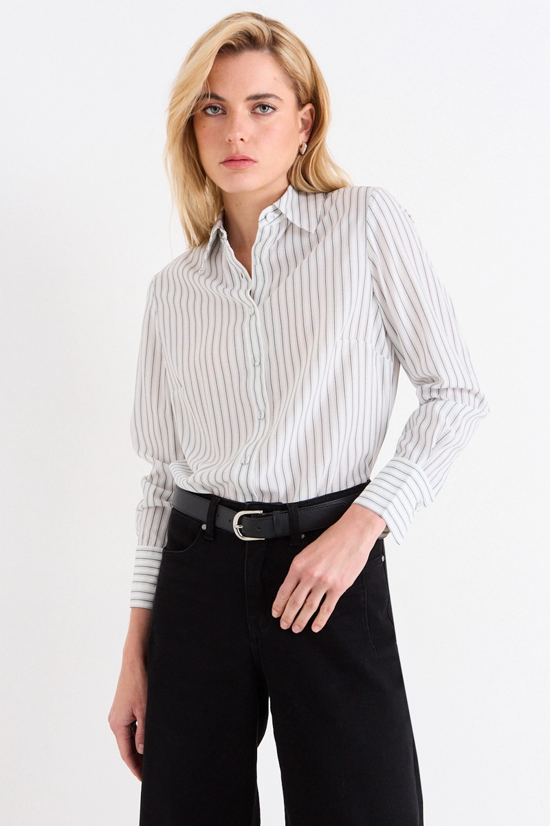 BLUSA CAMISERA CRUDO MUJER ASH - 1