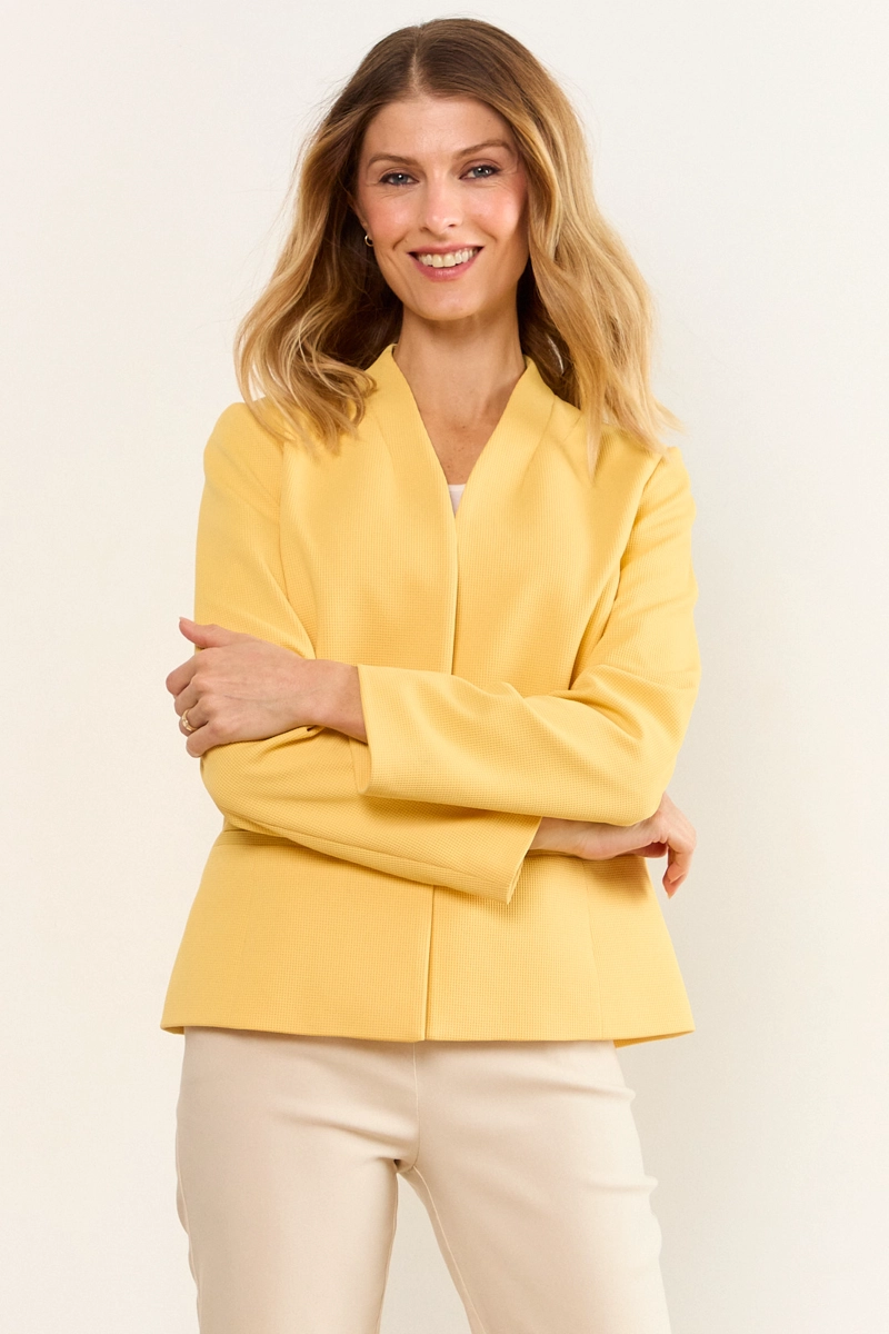 BLAZER SIN SOLAPA AMARILLO MUJER MA GRIFFE - 1