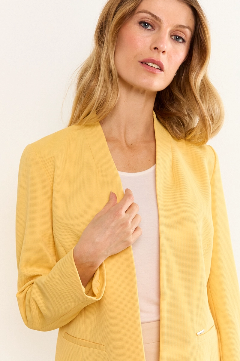 BLAZER SIN SOLAPA AMARILLO MUJER MA GRIFFE - 2