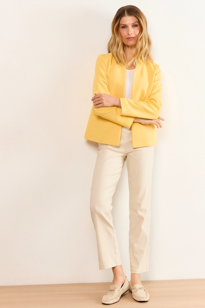 BLAZER SIN SOLAPA AMARILLO MUJER MA GRIFFE - 4