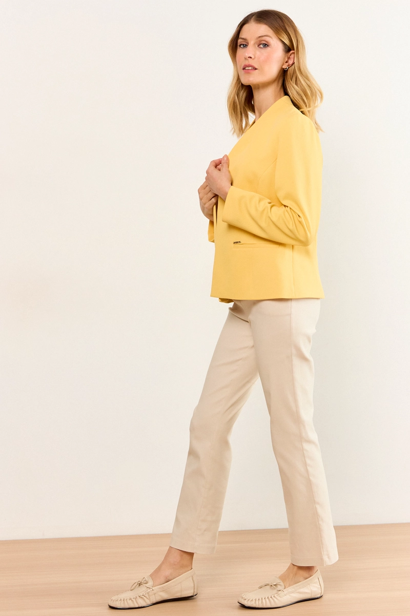 BLAZER SIN SOLAPA AMARILLO MUJER MA GRIFFE - 5