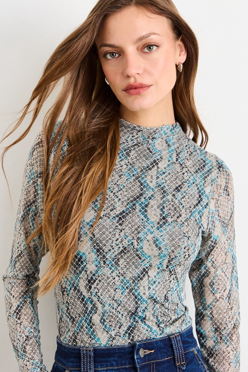 POLERA FANTASIA GRIS MUJER IO - 1