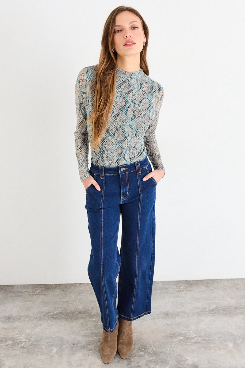 POLERA FANTASIA GRIS MUJER IO - 4
