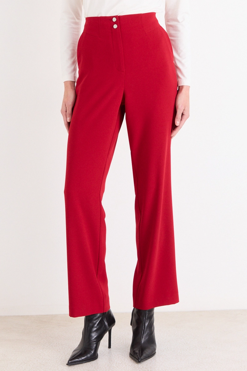 PANTALON RECTO ROJO MUJER ASH - 2