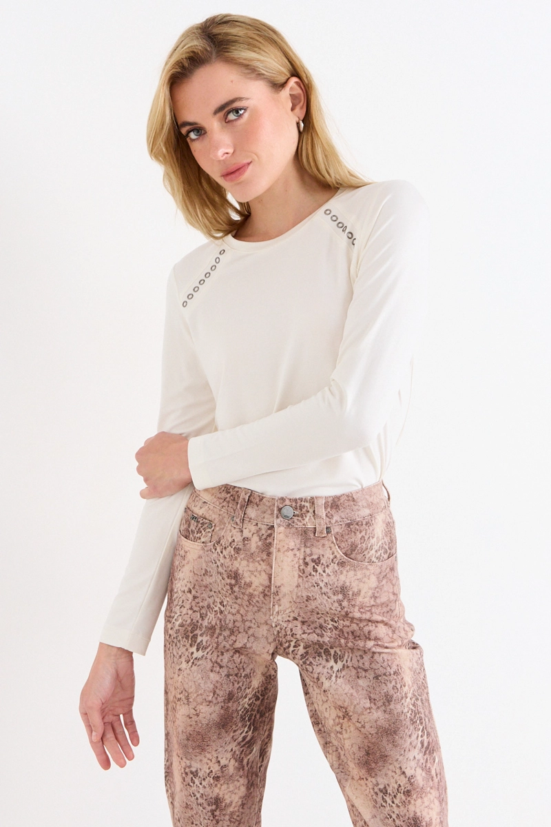 POLERA LISA CRUDO MUJER ASH - 2