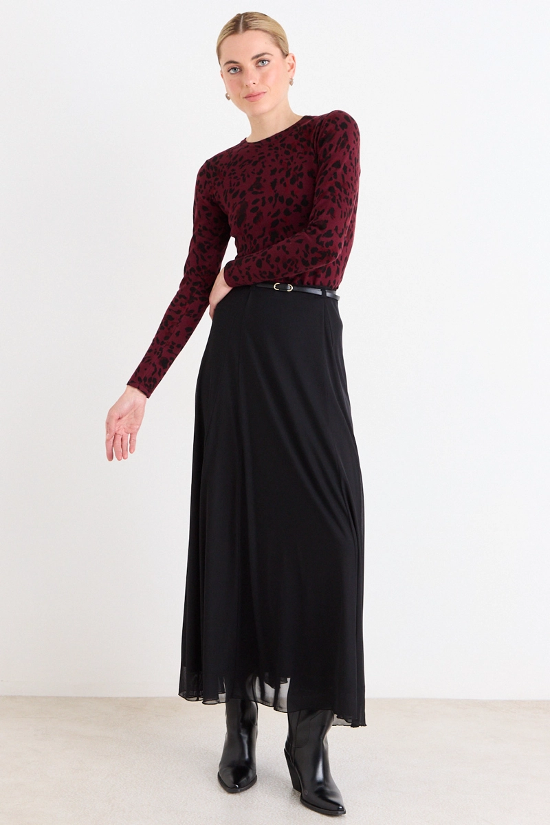 FALDA LARGA NEGRO MUJER ASH - 1
