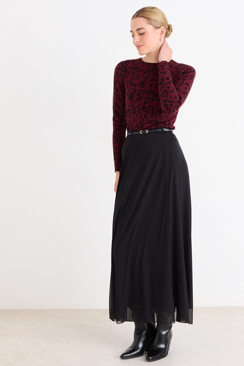FALDA LARGA NEGRO MUJER ASH - 5
