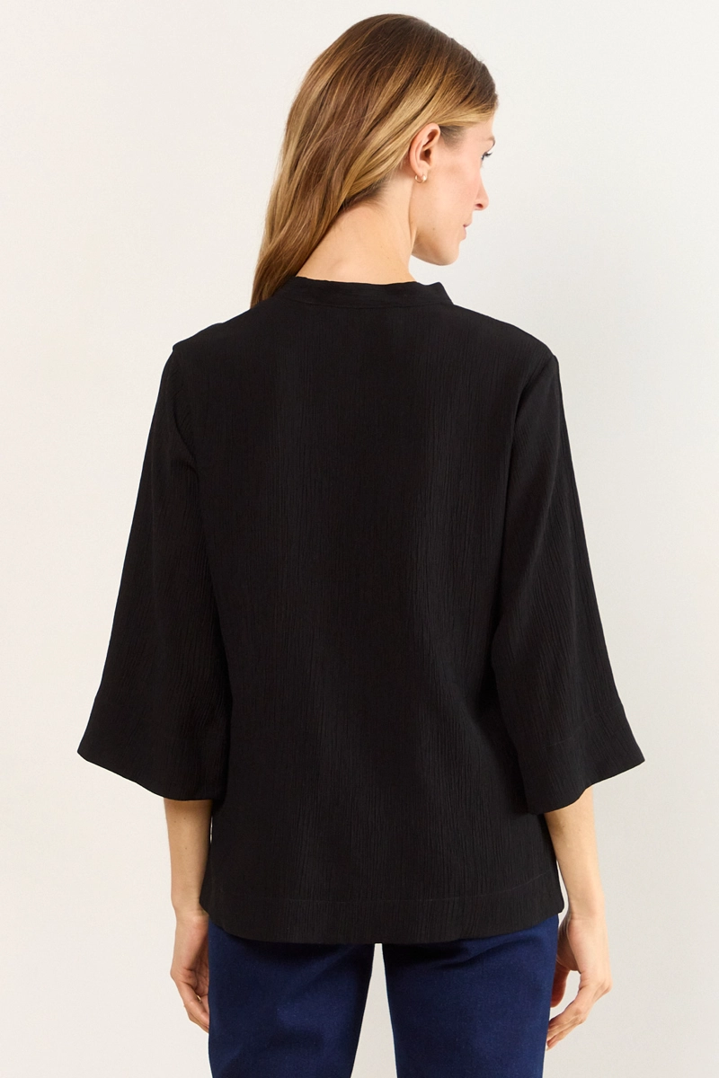 BLUSA HOLGADA TEXTURA NEGRO MUJER MA GRIFFE - 3