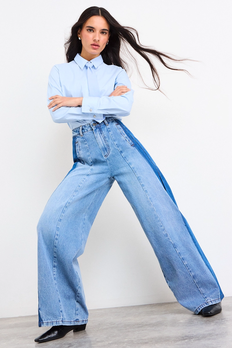 JEANS LISO AZUL MUJER IO - 1