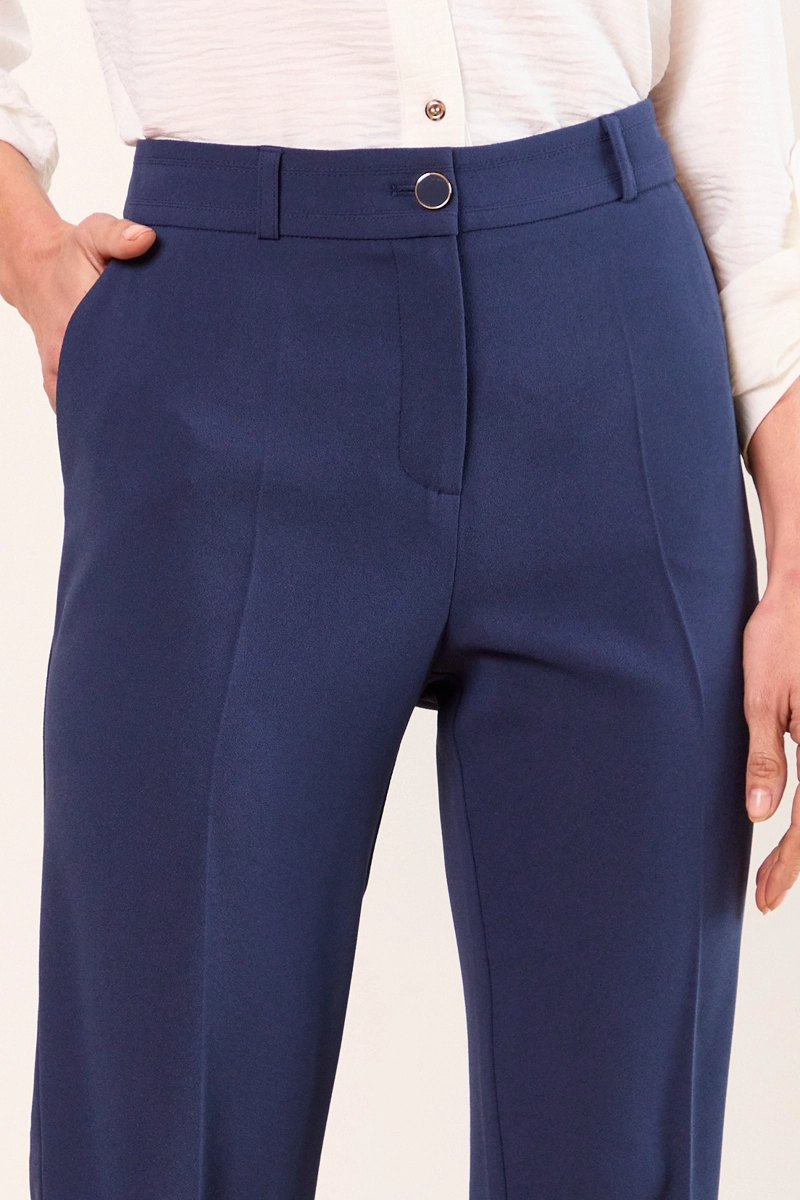 PANTALON FORMAL RECTO AZUL MUJER MA GRIFFE - 2