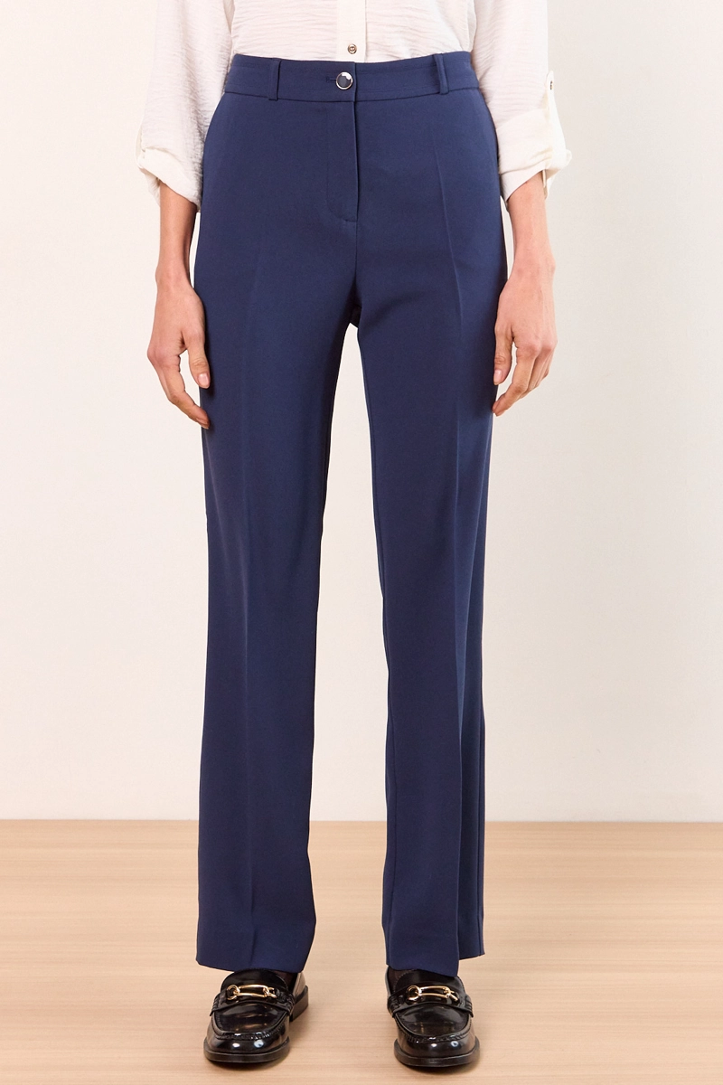 PANTALON FORMAL RECTO AZUL MUJER MA GRIFFE - 3