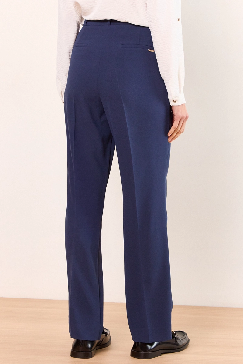PANTALON FORMAL RECTO AZUL MUJER MA GRIFFE - 4
