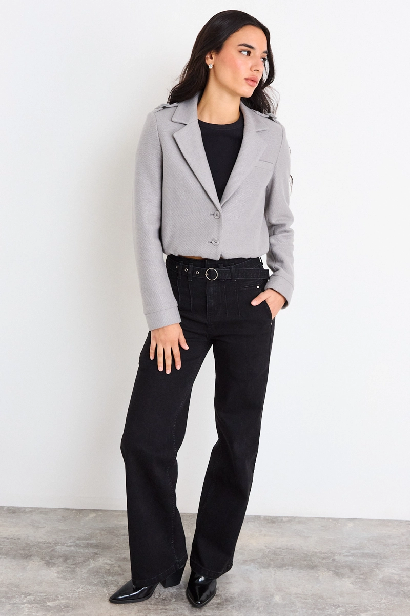 JEANS LISO NEGRO MUJER IO - 1