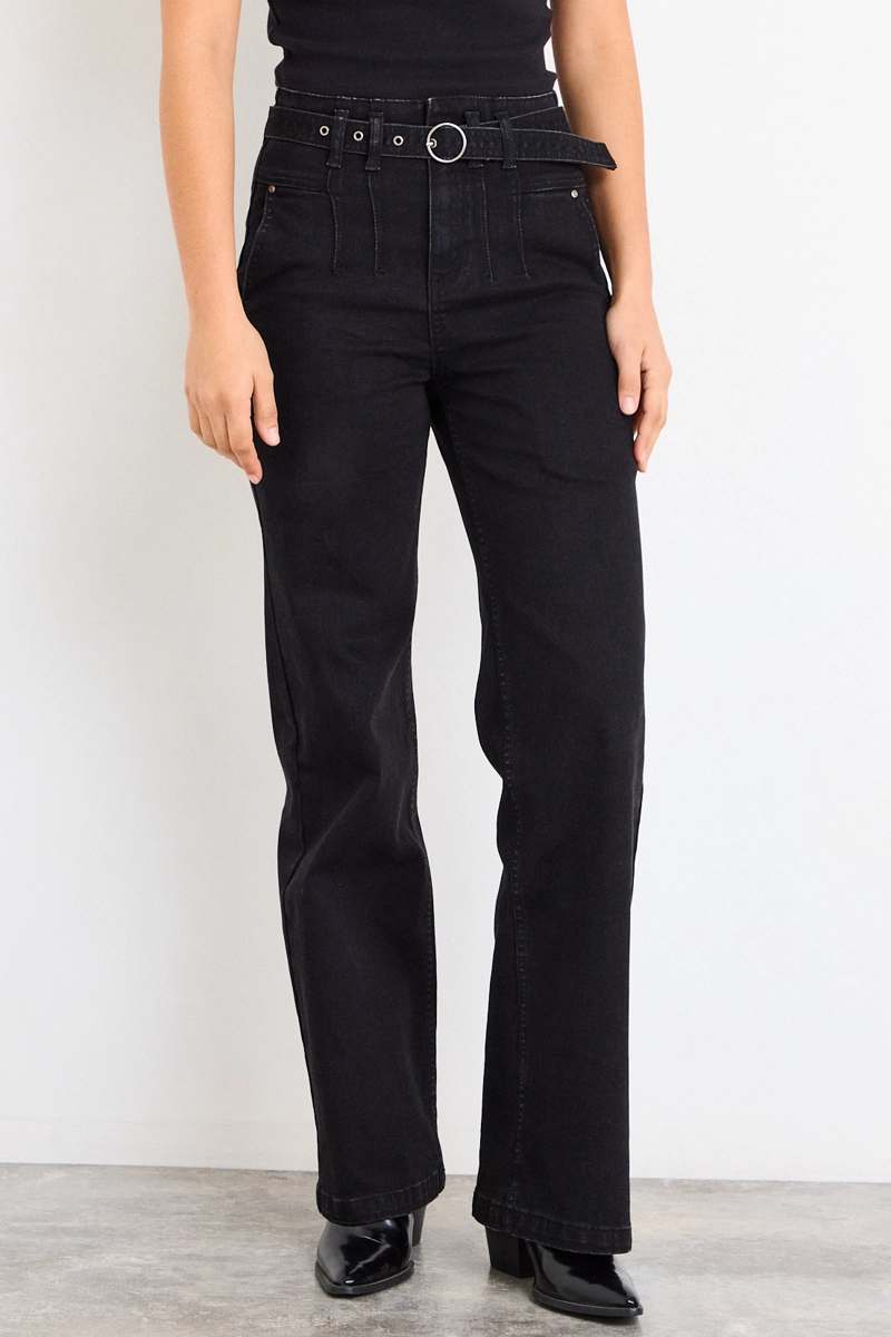JEANS LISO NEGRO MUJER IO - 2