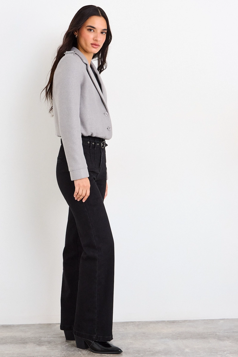 JEANS LISO NEGRO MUJER IO - 5