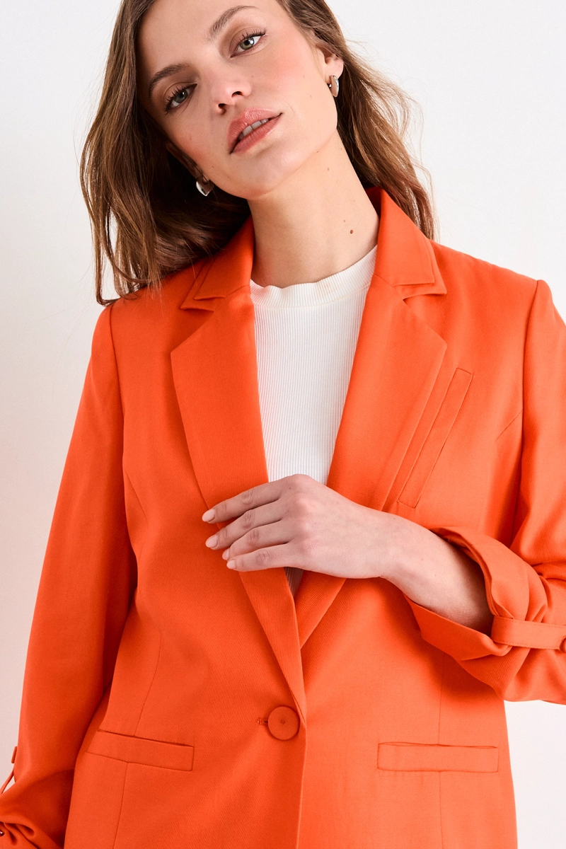 BLAZER LISO NARANJO MUJER IO - 2