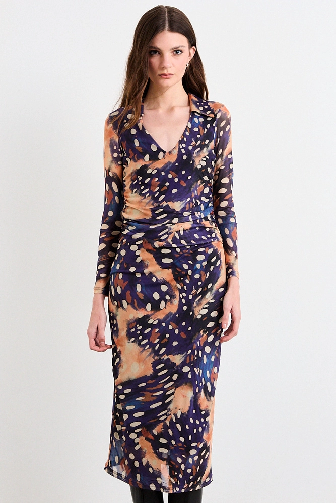 VESTIDO FANTASIA LARGO AZUL MUJER IO - 2