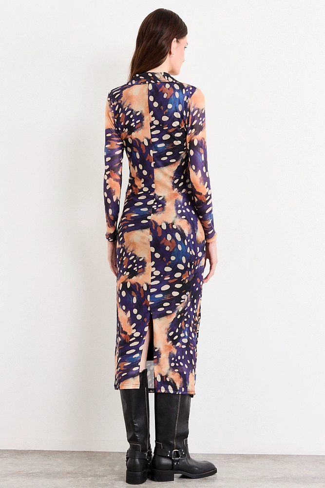 VESTIDO FANTASIA LARGO AZUL MUJER IO - 4