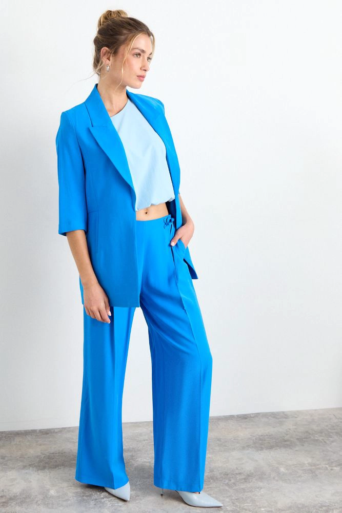 BLAZER LISO AZUL MUJER IO - 4