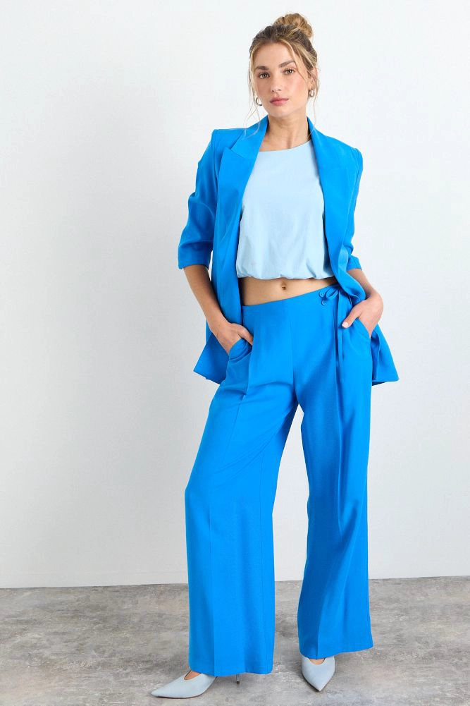 BLAZER LISO AZUL MUJER IO - 5