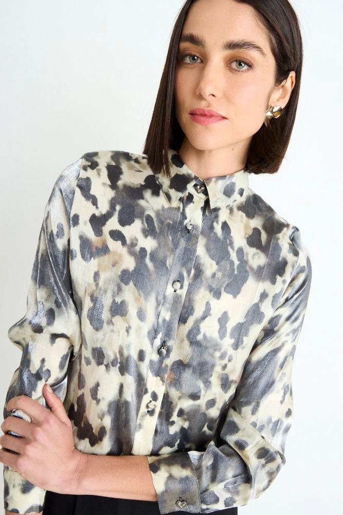 BLUSA LISA MANGA LARGA CRUDO MUJER ASH - 2