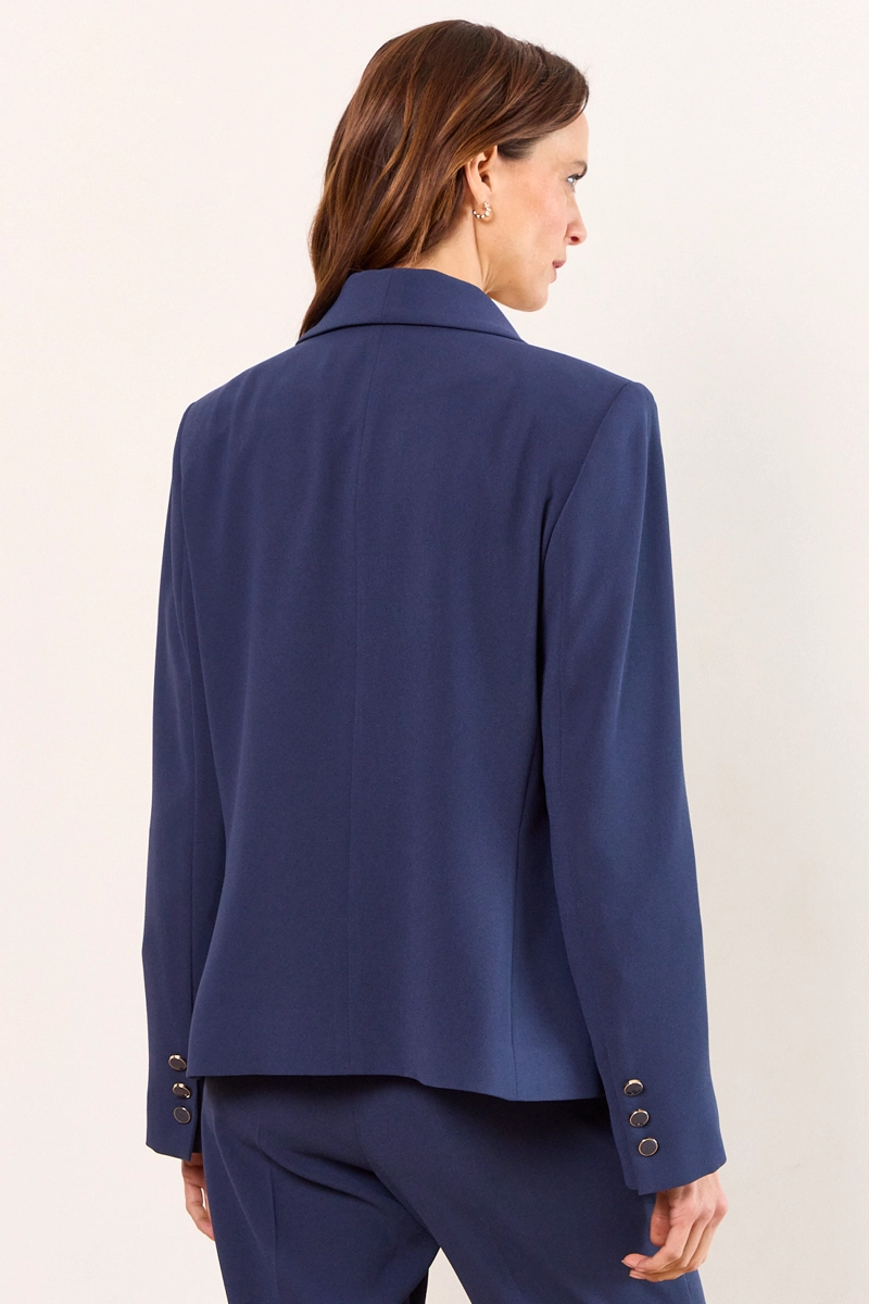BLAZER SOLAPA CONTINUA AZUL MUJER MA GRIFFE - 3