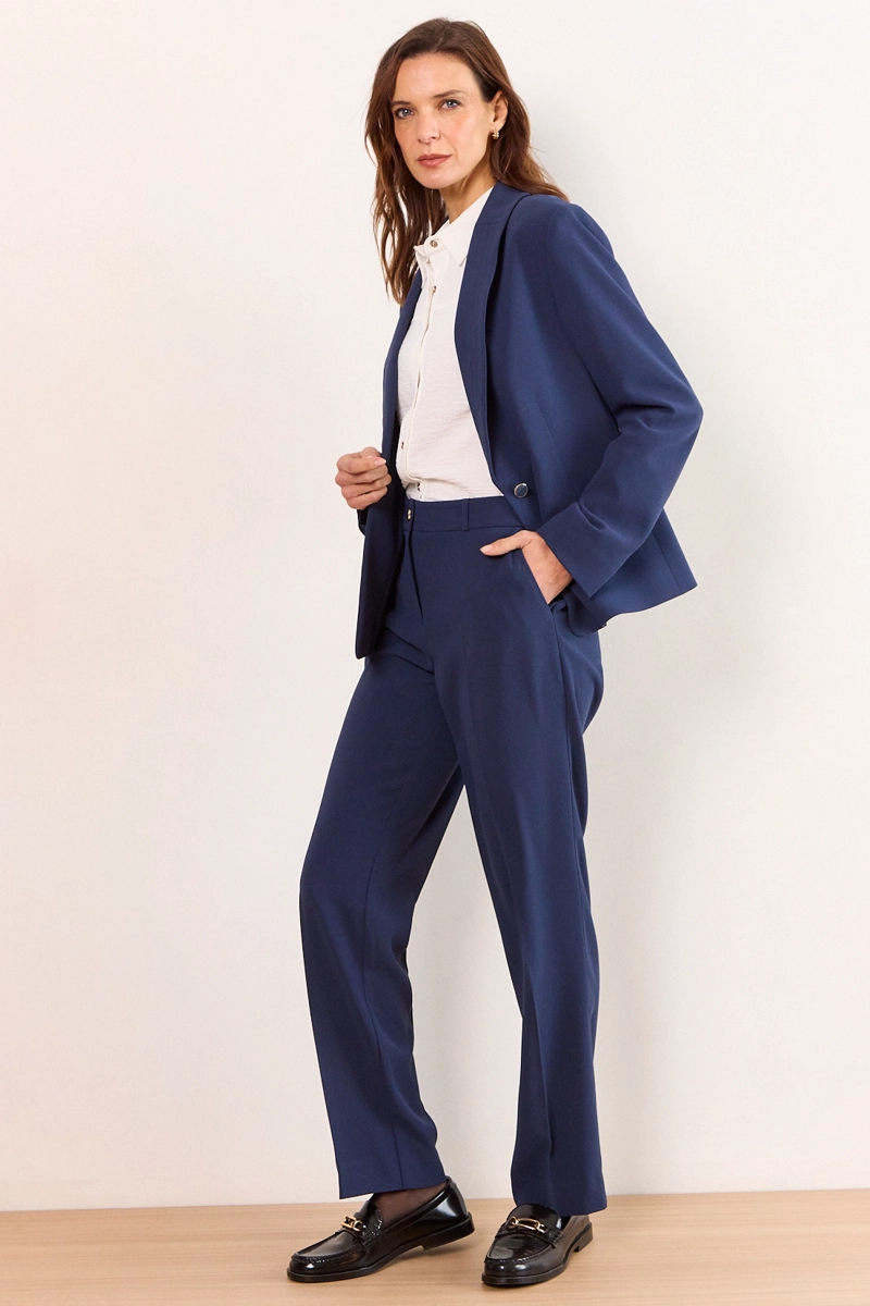 BLAZER SOLAPA CONTINUA AZUL MUJER MA GRIFFE - 4
