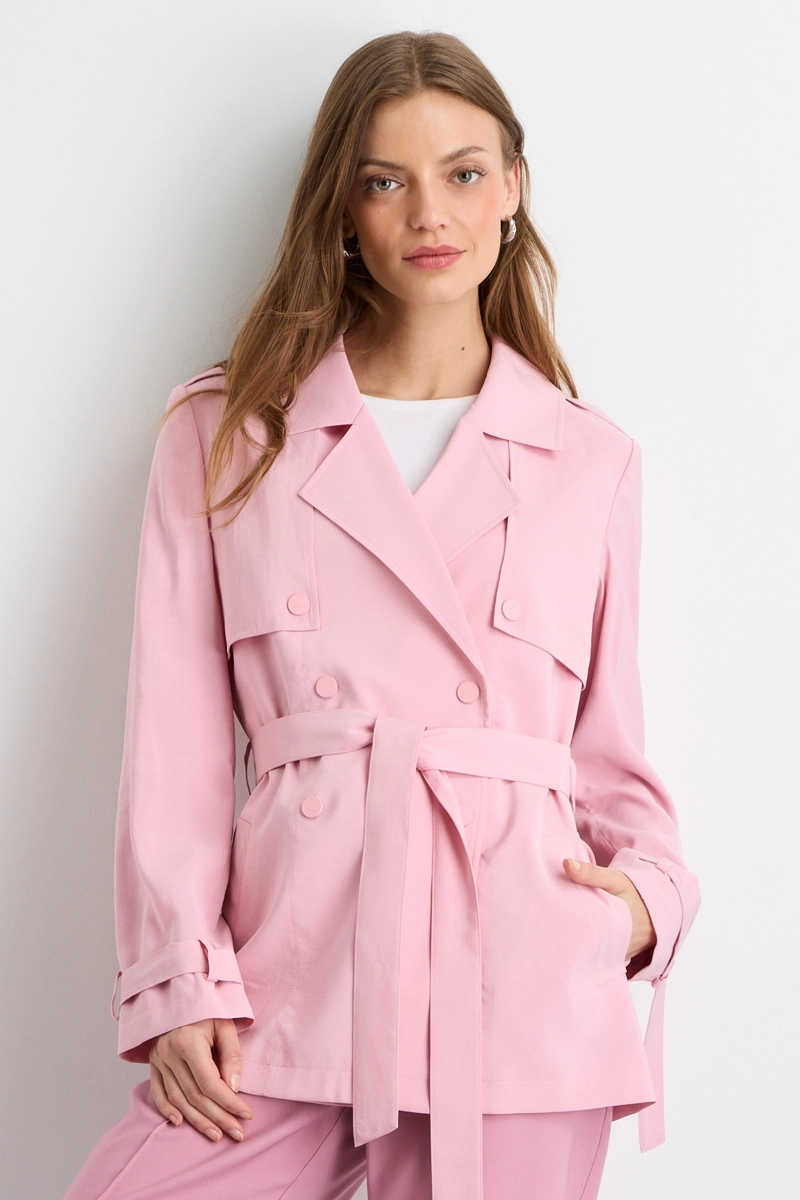 TRENCH ROSA MUJER IO - 1
