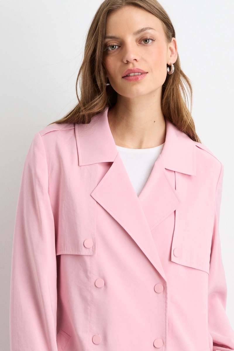 TRENCH ROSA MUJER IO - 2