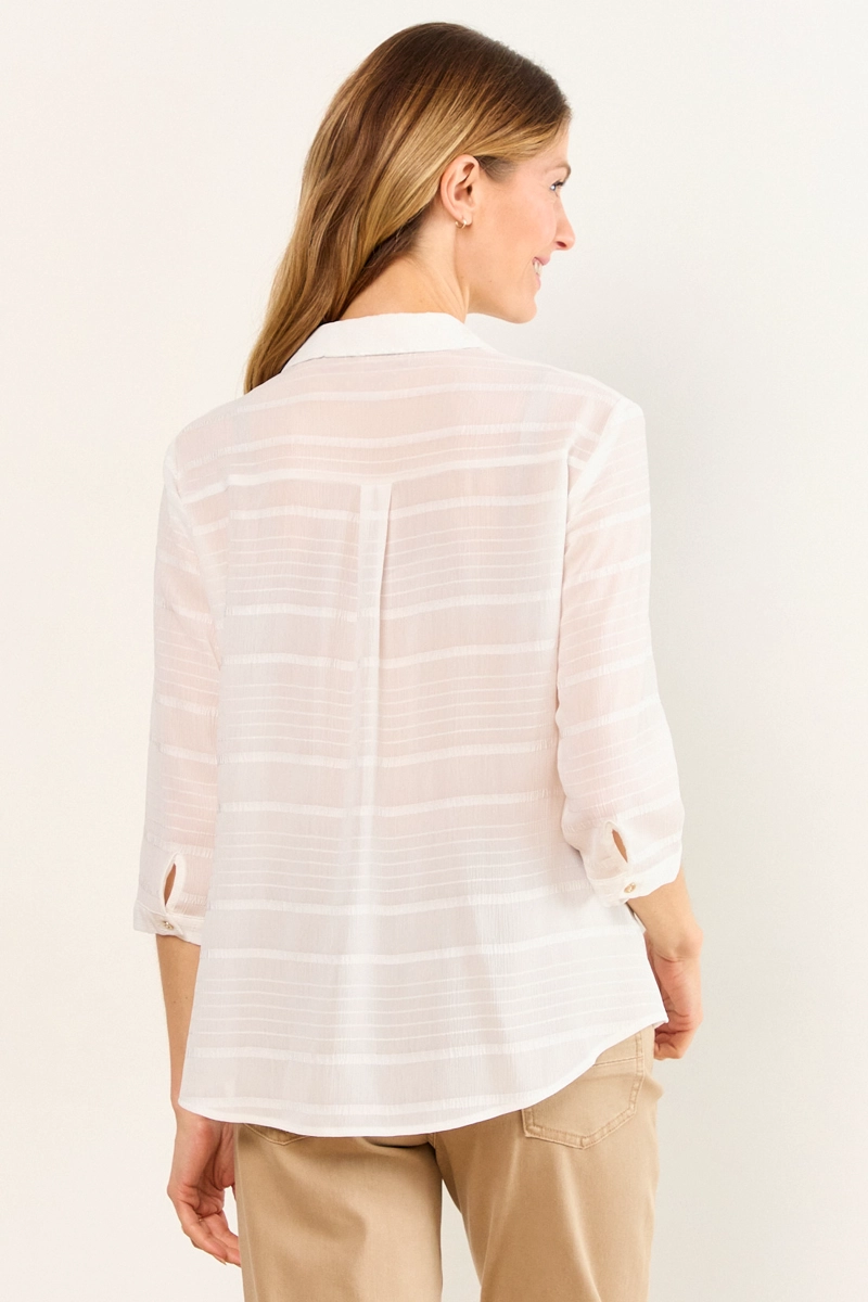 BLUSA CAMISERA TEXTURA CRUDO MUJER MA GRIFFE - 3