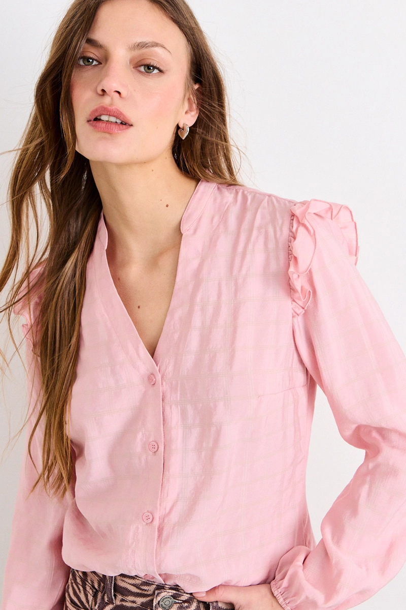 BLUSA LISA ROSA MUJER IO - 1