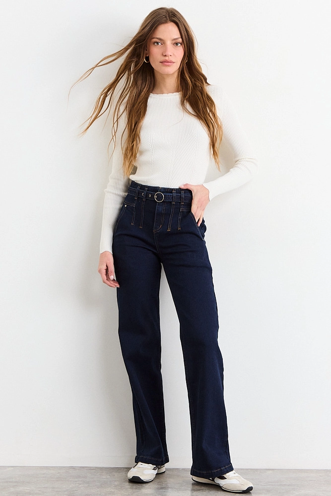 JEANS LISO AZUL MUJER IO - 1