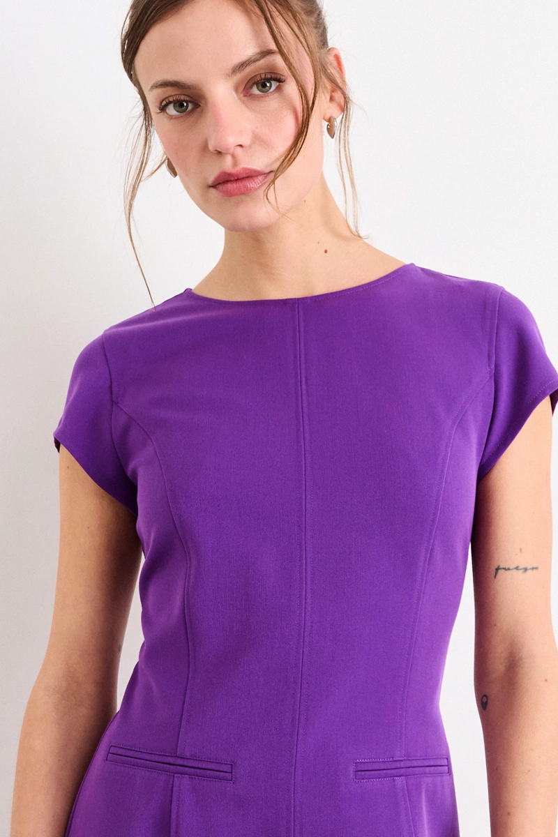 VESTIDO LISO MORADO MUJER IO - 2