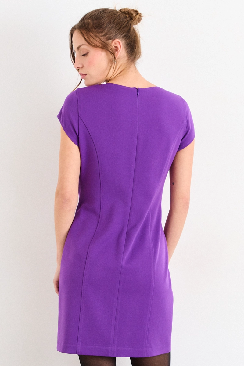 VESTIDO LISO MORADO MUJER IO - 3