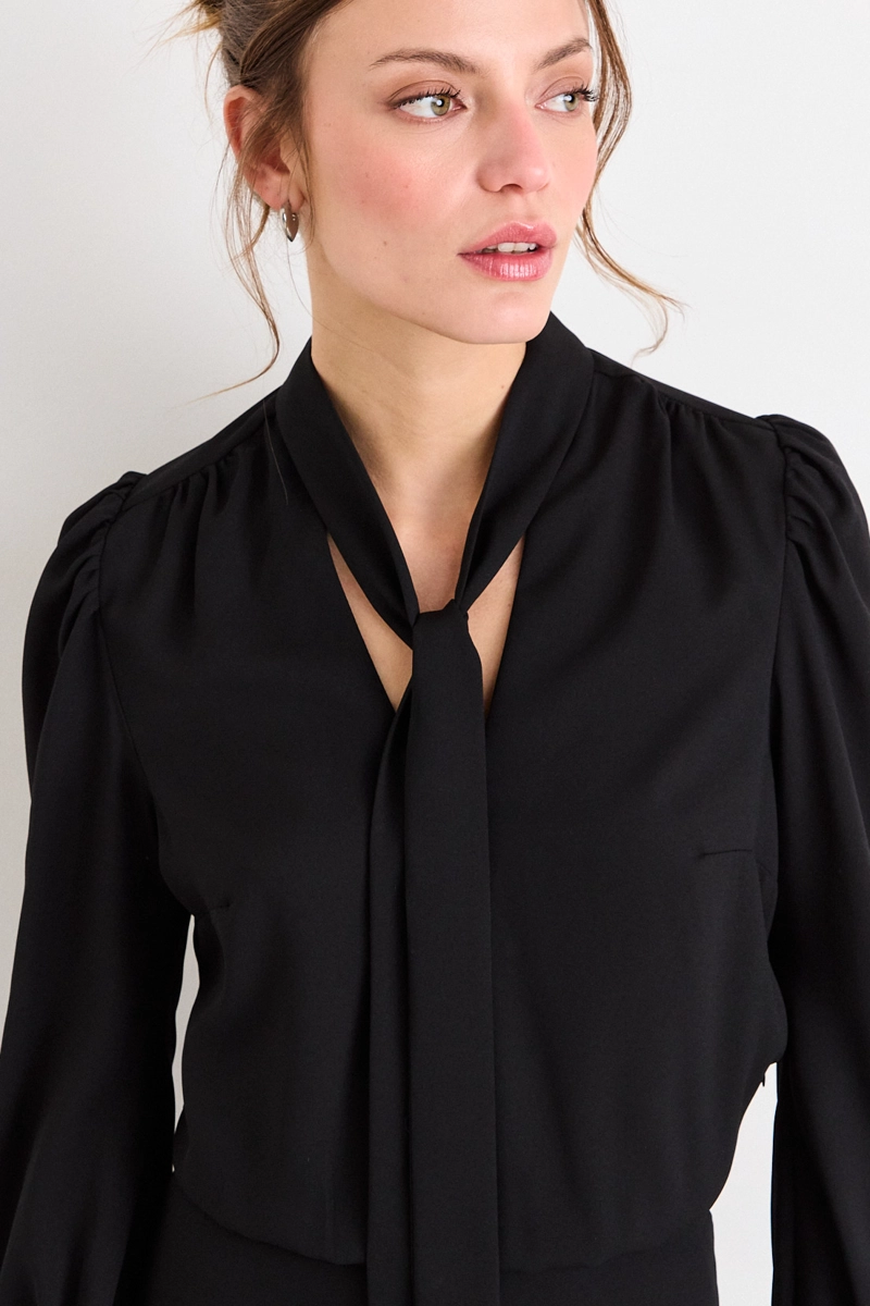 VESTIDO CORTO NEGRO MUJER IO - 2