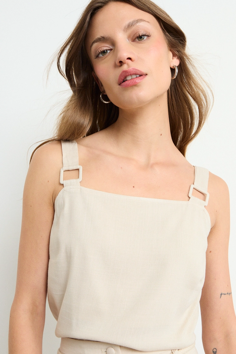 BLUSA LISA BEIGE MUJER IO - 1
