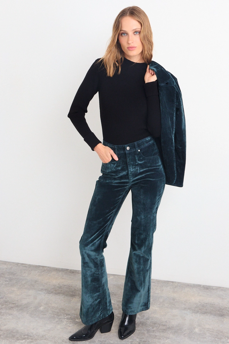 JEANS LISO VERDE MUJER IO - 1