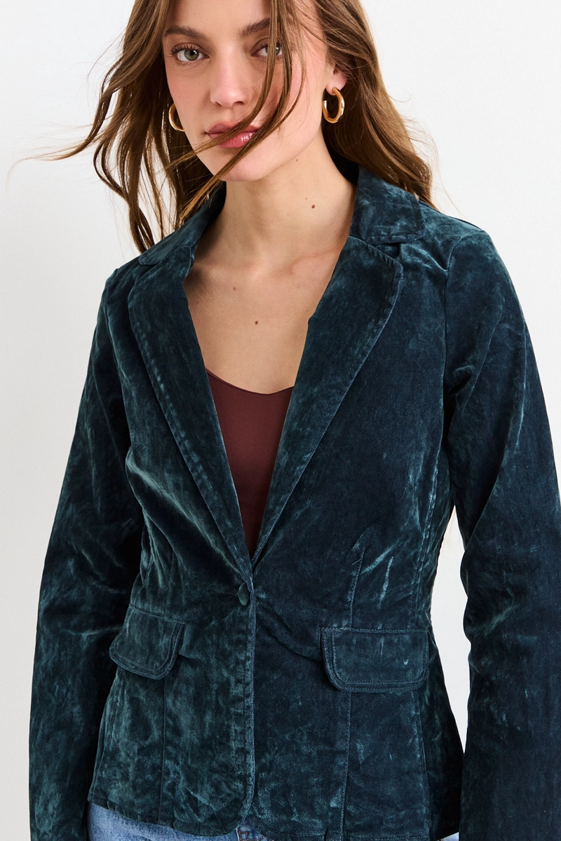 BLAZER MEZCLILLA VERDE MUJER IO - 1