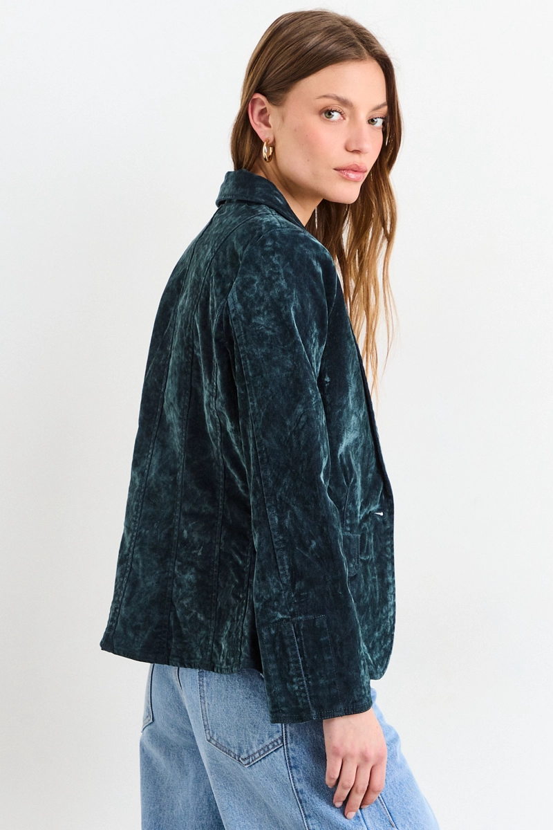 BLAZER MEZCLILLA VERDE MUJER IO - 3