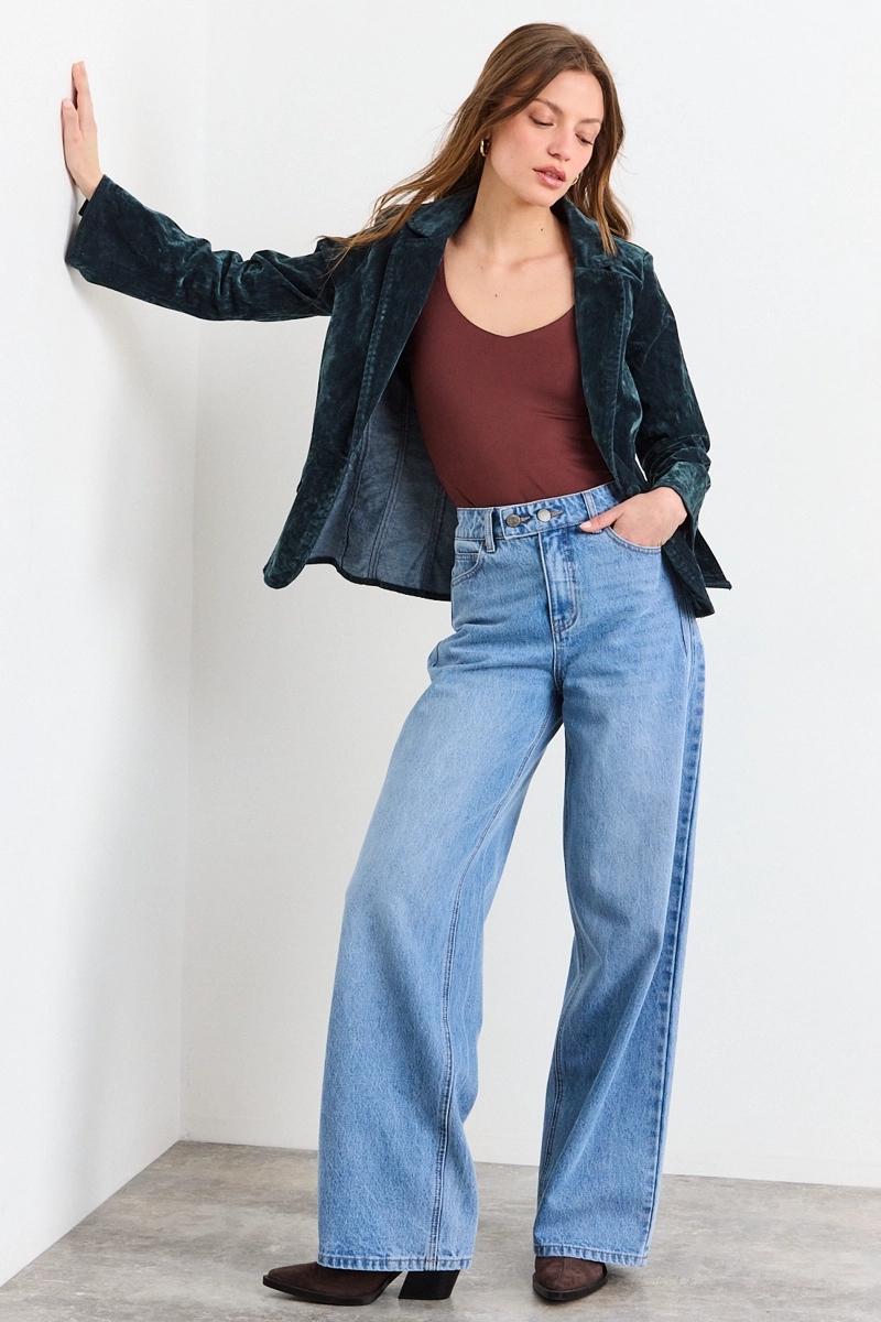 BLAZER MEZCLILLA VERDE MUJER IO - 4