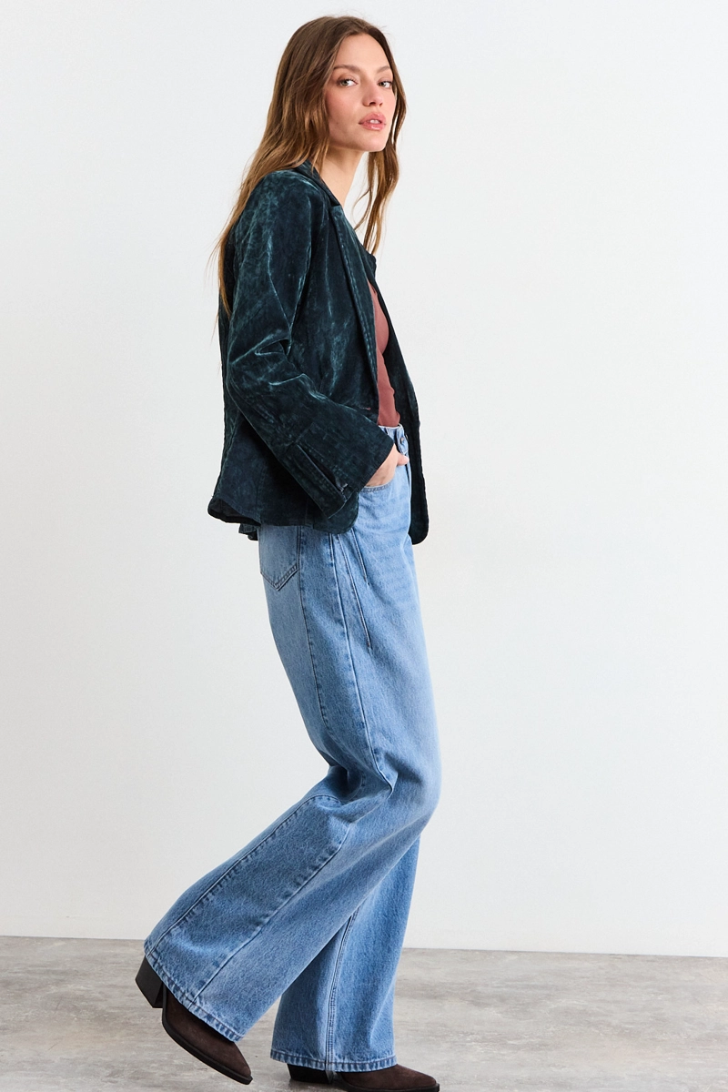 BLAZER MEZCLILLA VERDE MUJER IO - 5