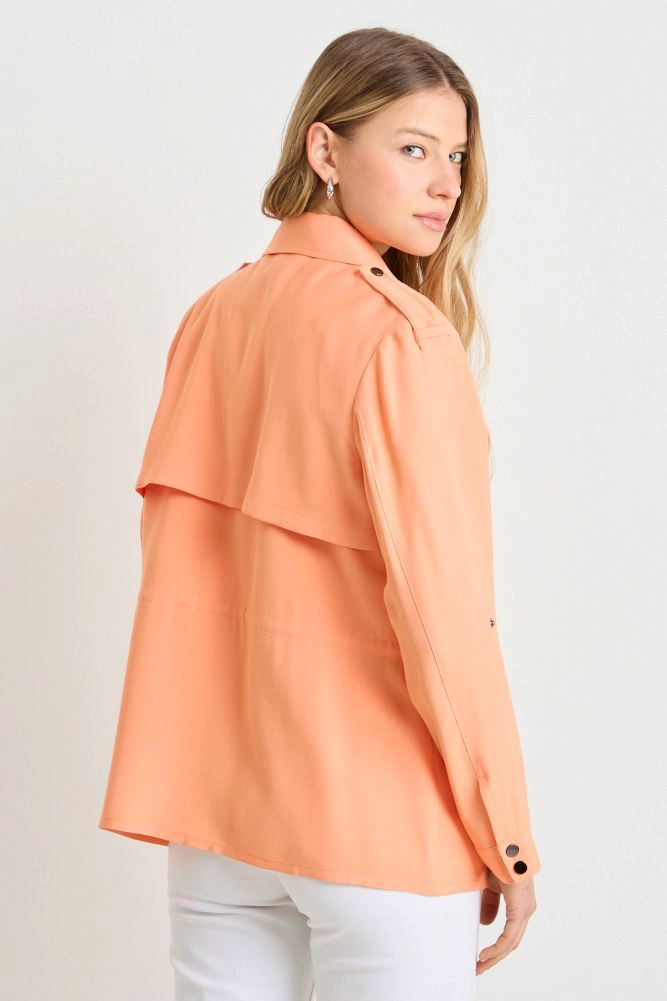 TRENCH LISO NARANJO MUJER ASH - 3