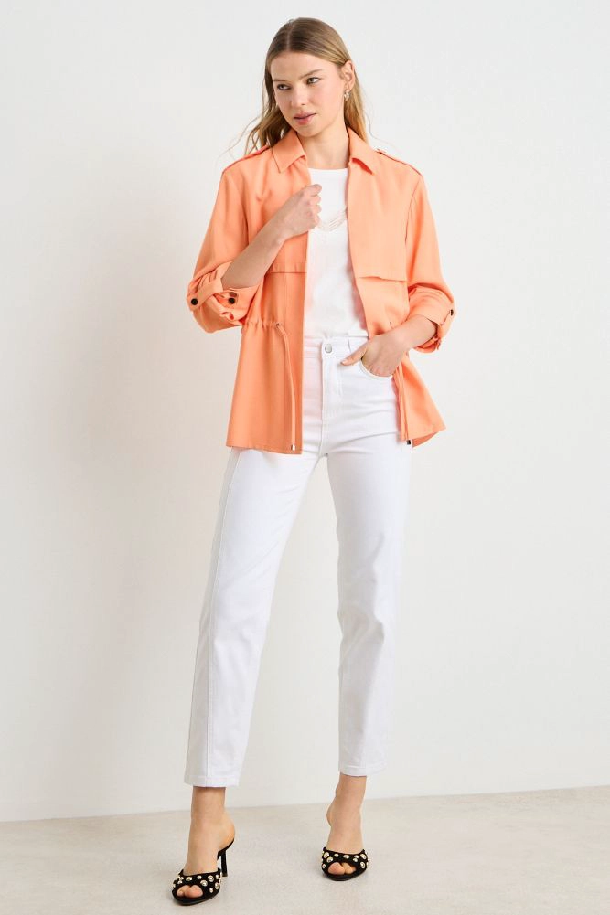 TRENCH LISO NARANJO MUJER ASH - 4