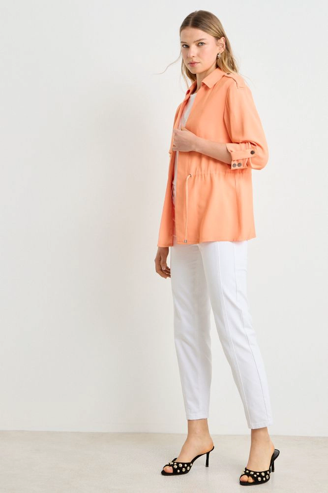 TRENCH LISO NARANJO MUJER ASH - 5