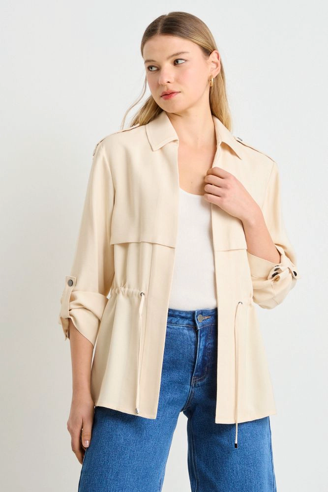 TRENCH LISO BEIGE MUJER ASH - 1