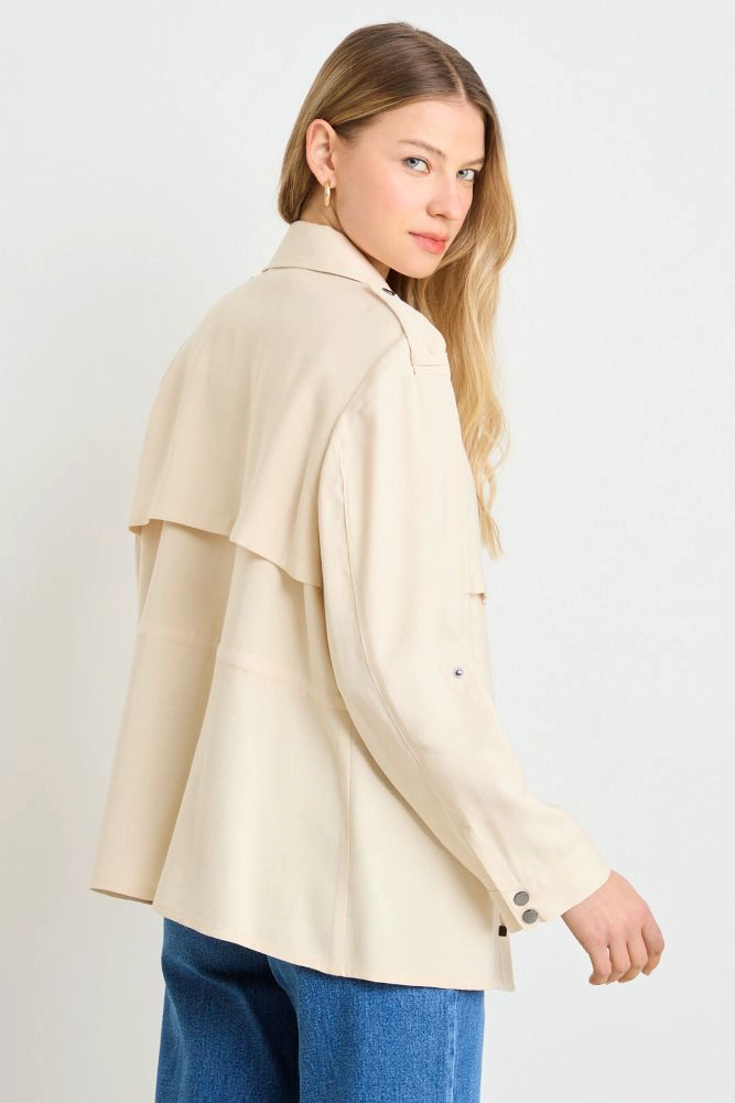 TRENCH LISO BEIGE MUJER ASH - 3