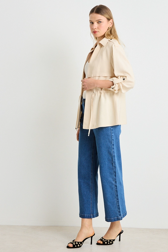 TRENCH LISO BEIGE MUJER ASH - 4